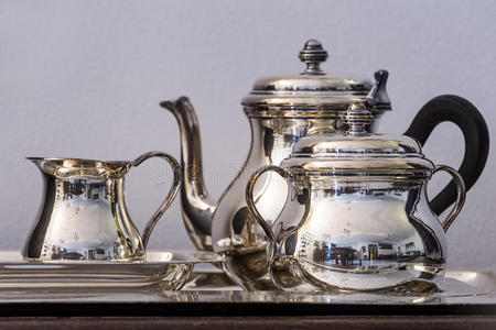 厨房 古董 反射 食物 早餐 奢侈 豪华 特写镜头 桌子