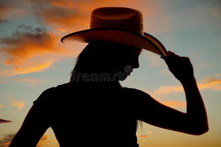 剪影西方女人帽尖贴身图片