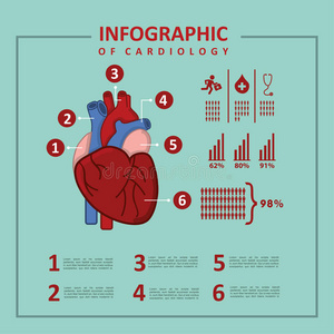 心脏病学设计信息图