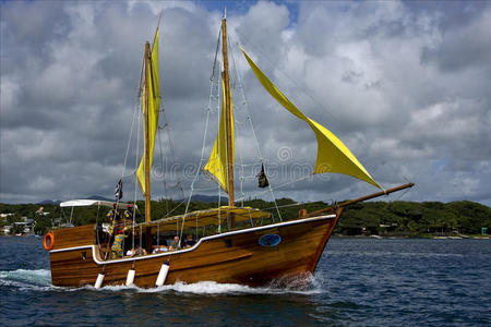 热带海盗船和海岸线