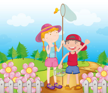 制作蝴蝶工艺女孩子脸上画,制作蝴蝶工艺卡通场景与美丽的小精灵女孩