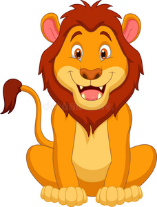 可爱的狮子卡通照片