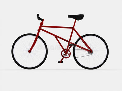 红色自行车图片