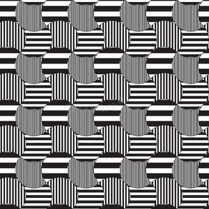 黑白抽象几何矢量无缝图案.照片