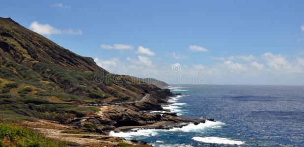 夏威夷海岸线景观