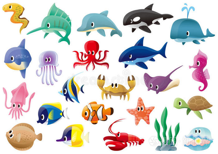 海洋生物插画 正版商用图片0rkdnd 摄图新视界 海洋生物插画 正版商用图片0rkdnd 摄图新视界