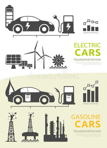 电动汽车和汽油汽车用矢量集