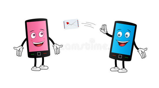 爱传递可爱的智能手机夫妇发短信照片