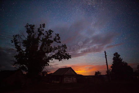 邮递 橡树 夜景 植物 土地 科学 天文学 天空 国家 星星