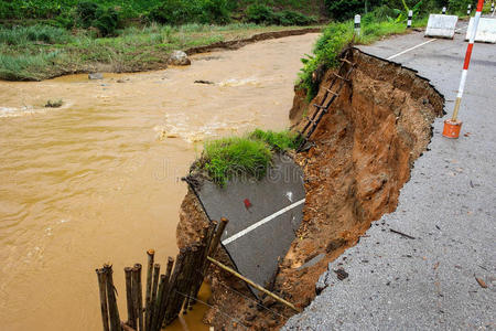 地震使道路被毁图片