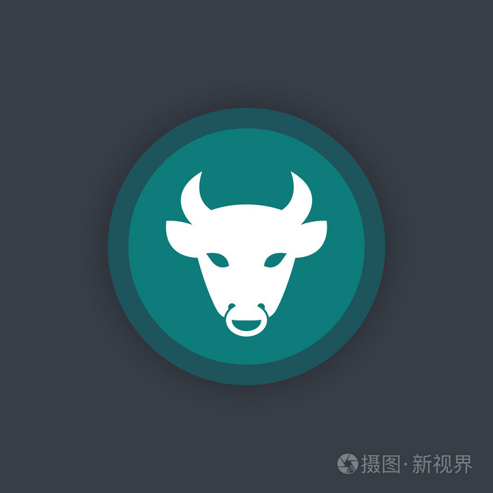 牛头圆图标