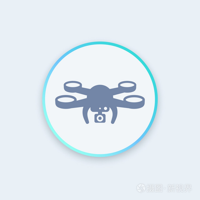 无人机图标航空摄影无人机，相机象形文字粗糙插画-正版商用图片0rmvum-摄图新视界