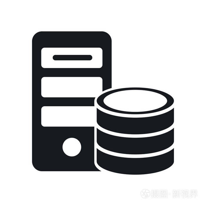 服务器图标矢量隔离在白色背景为您的 web 和移动应用程序设计, 服务