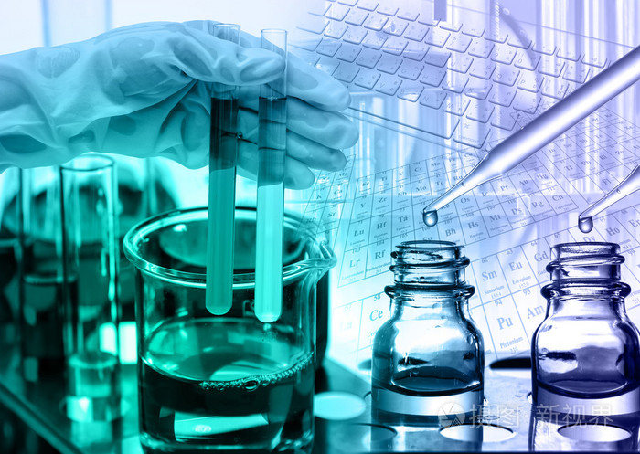 化学实验室,科学家滴到试剂试管