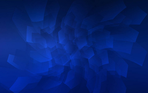 深蓝色矢量模板的六边形风格。插图与一套丰富多彩的六边形。图案可用于登陆页面