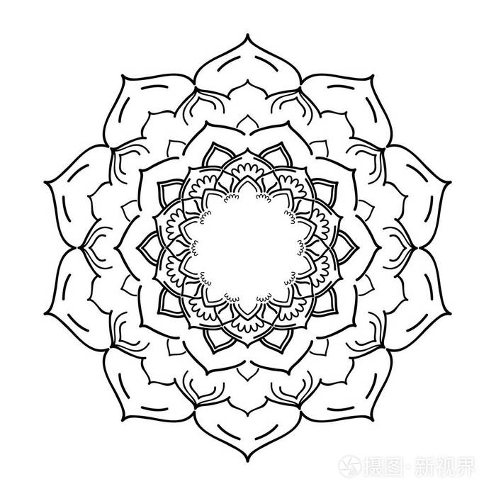 曼陀罗的装饰品.圆形模板