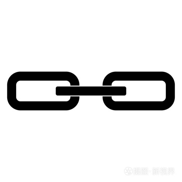 链条的黑颜色图标