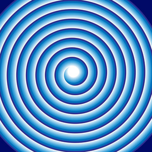 旋转圆圈或迷幻催眠线在运动中的圆形图案背景.矢量插图照片