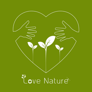 a beaut 手拥抱爱自然 concept.sign照片