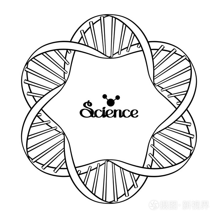 图形的 dna 圆环框架插画-正版商用图片0rn99z-摄图新视界