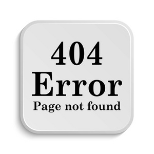 404错误图标。白色背景上的互联网按钮