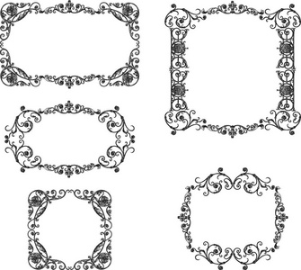 一套古老的装饰框架
