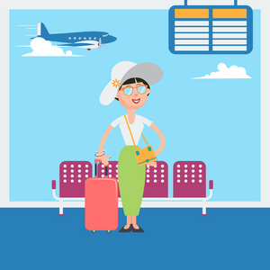 出发的卡通图片