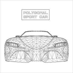 抽象的创意概念矢量背景的 3d 汽车模型。跑车