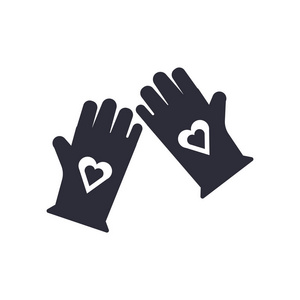 手套图标矢量隔离在白色背景为您的 web 和移动应用程序设计, 手套徽标概念