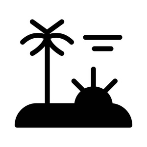海滩标志图标向量例证