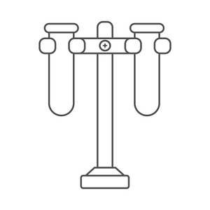 实验性管设计。科学图标。矢量图形