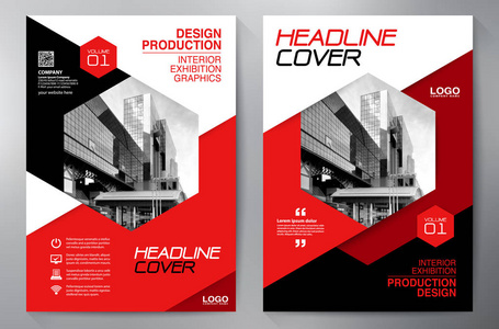 企业宣传册。传单设计。单张 a4 模板。封面的书和杂志。年度报告矢量图