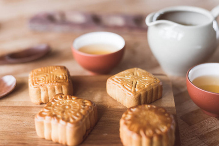 中国中秋月饼茶食品