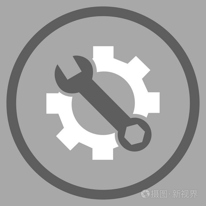 维修服务单位圆的矢量图标