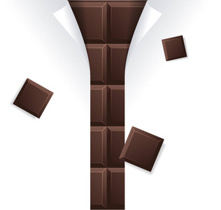 巧克力包空白的广告。矢量