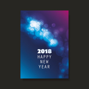 最好的祝福新的一年传单 卡或背景矢量设计2018