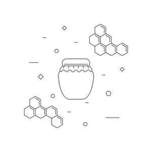 蜂蜜罐线性图标