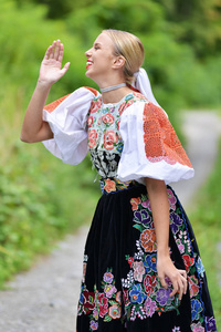 斯洛伐克民俗女孩图片