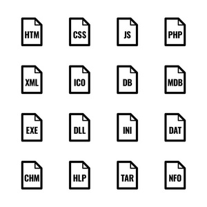 文件类型图标的网站和应用程序图片