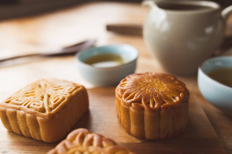 中国中秋月饼食品图片