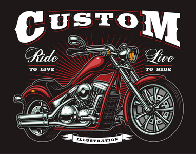 彩色摩托复古彩色的摩托车照片