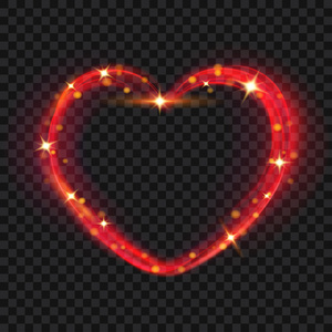 一颗心的形状的灯光效果图片