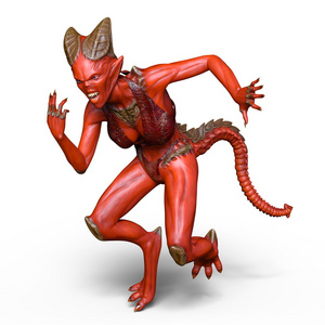 3d cg 渲染的一个女的怪物照片