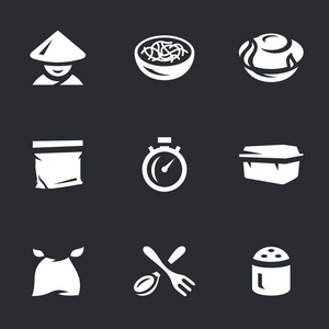 方便的时间向量组的方便面图标照片