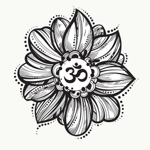 莲花纹身图片-莲花纹身素材-莲花纹身插画-摄图新视界