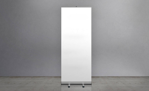 空白模板样机.展览架易拉宝横幅,孤立的屏幕为您设计照片