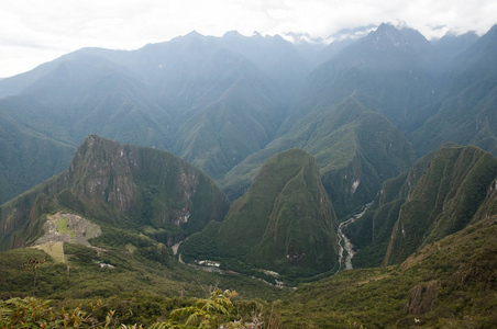 马丘比丘在乌鲁班巴山谷秘鲁