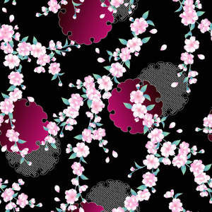 日式樱花图案