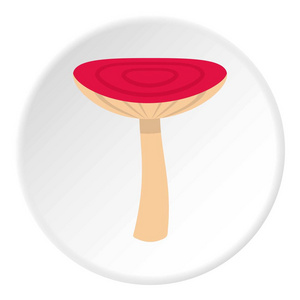 蘑菇的赤褐色图标圆