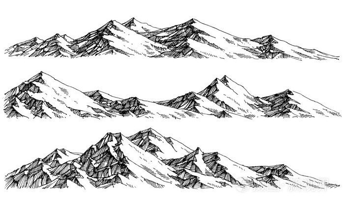 山脉范围.矢量全景